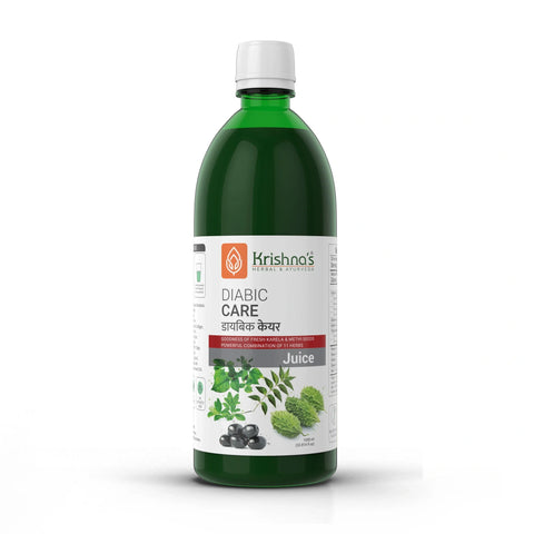 Krishna's Diabic Care Juice - 1000 ml | Blend of 11 herbs Methi, Amla, Karela, Jamun, Kutki, Guduchi & 5 other herbs to manage sugar levels | Health Drink | Made in India