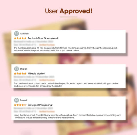Facial Kit- T.A.C. Ayurveda's 5% Kumkumadi Gold Glow Facial Kit with Saffron & 24K Gold for Instant Brightening and Radiance- (Set of 4 small Kits of 43gm in 1 Big pack)